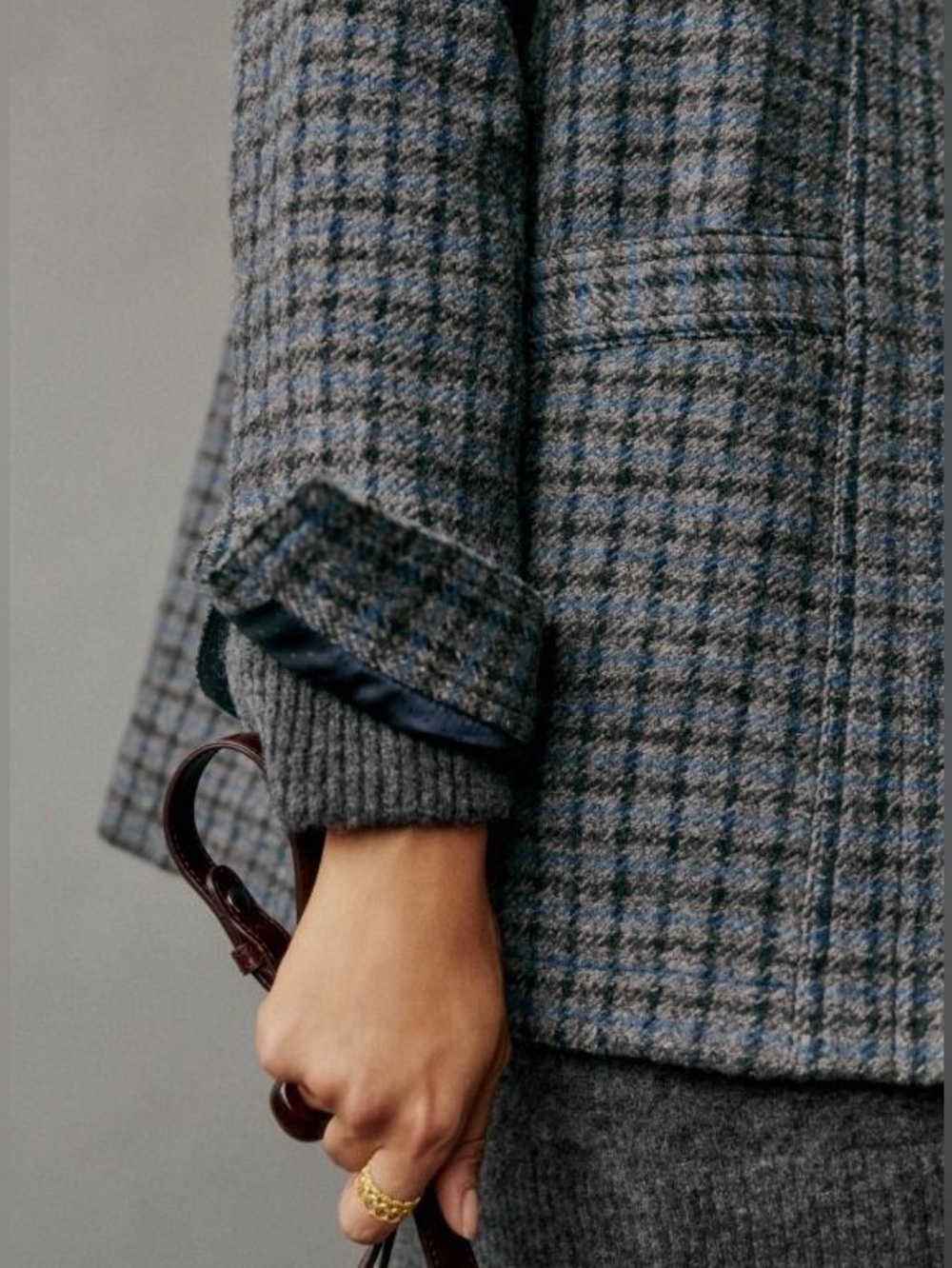 Sézane Will Jacket in Edinburgh Check Print | M - Picture 3 of 16